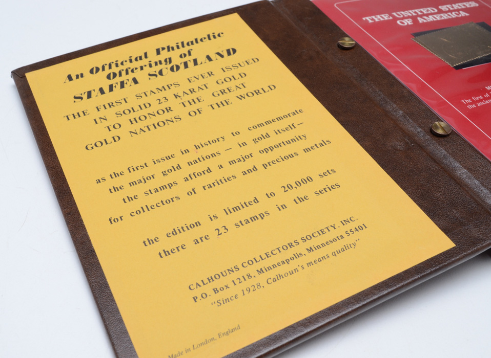 The Gold Nations of the World Gold Stamp Issue Set