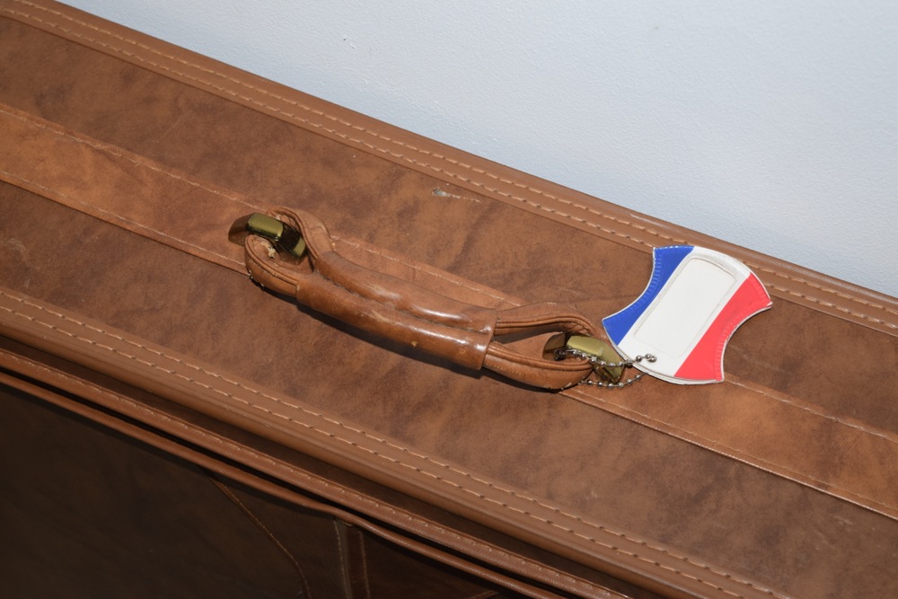 Collection of Vintage Brown Vinyl Luggage