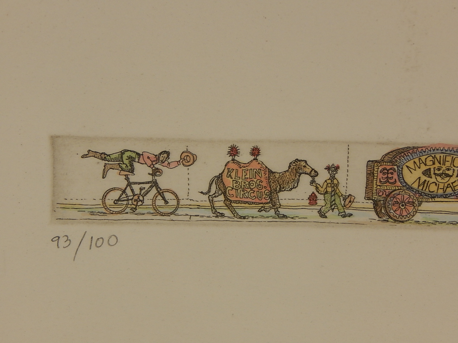 "The Grand March" - Hand Colored Panel Etching - Philip Thal