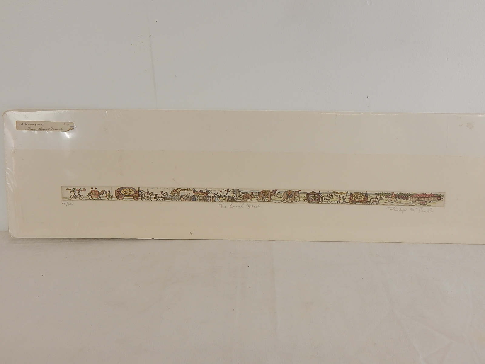 "The Grand March" - Hand Colored Panel Etching - Philip Thal