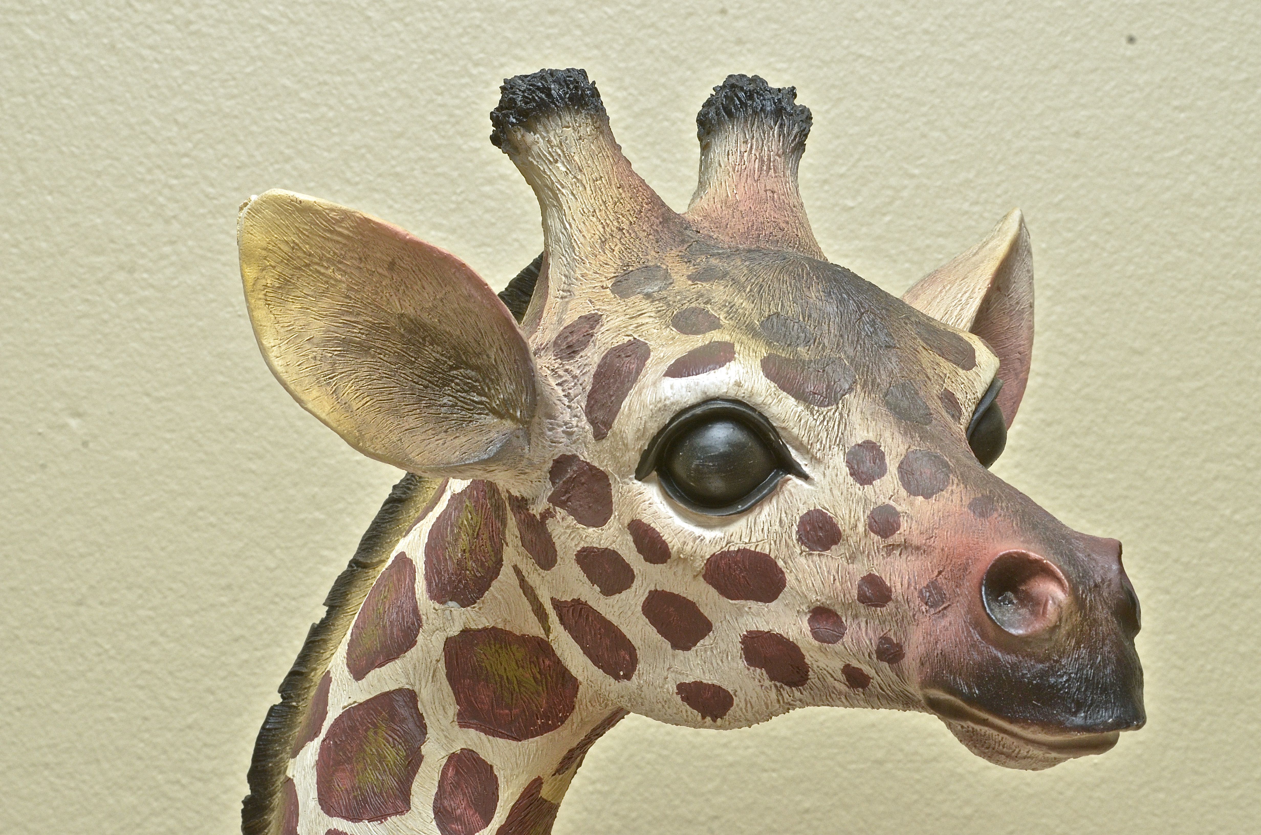 Baby Giraffe Resin Statue