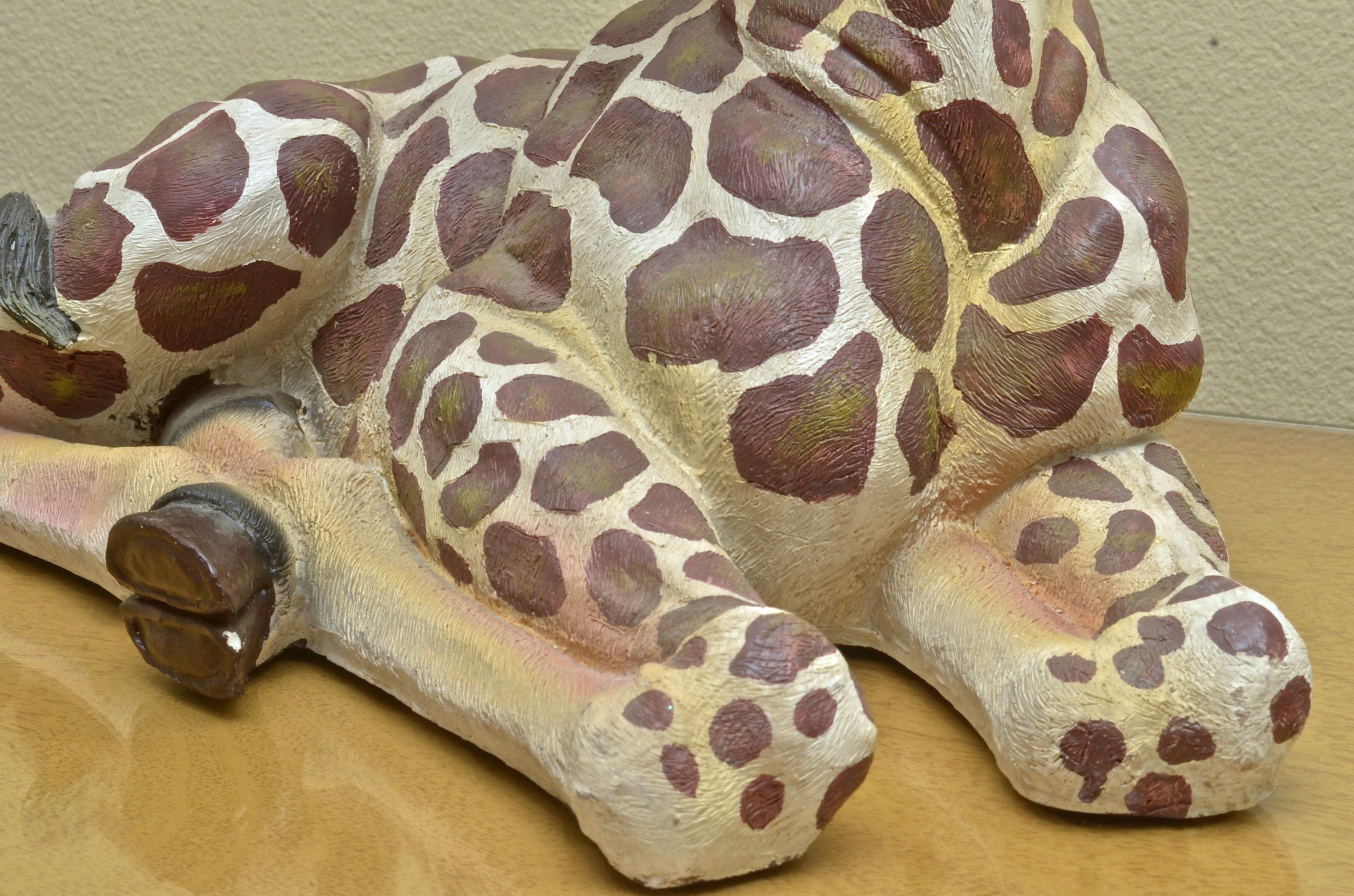 Baby Giraffe Resin Statue