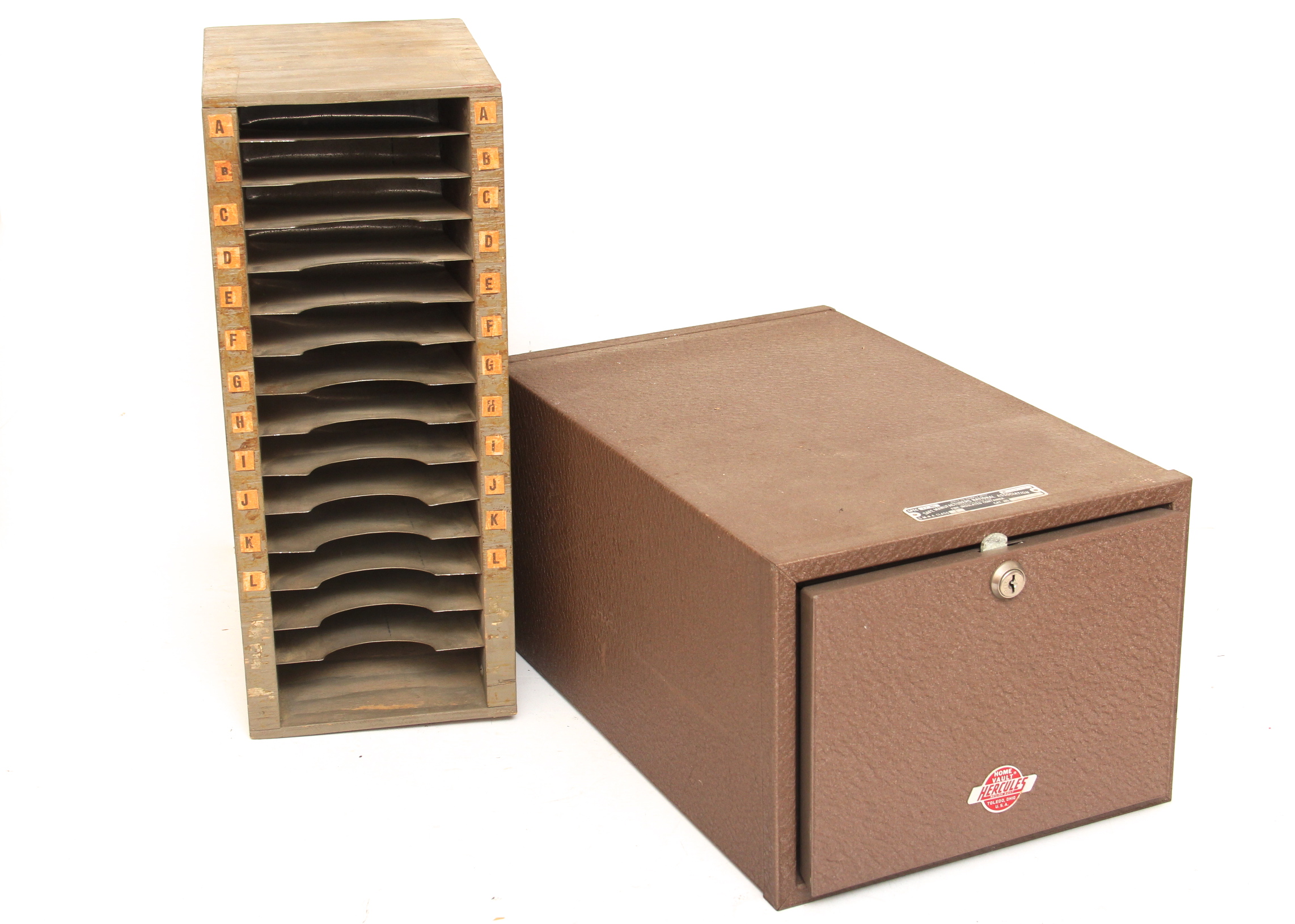 Vintage File Organizers and Safe