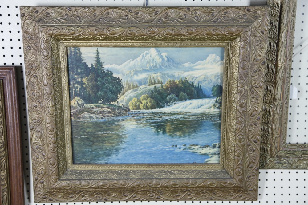 Collection of Antique Frames and Lithographs