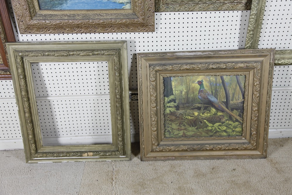 Collection of Antique Frames and Lithographs