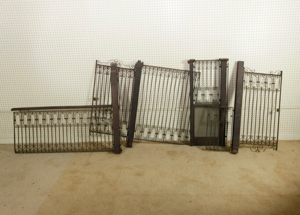 Vintage Architectural Iron Work Bank Teller Window