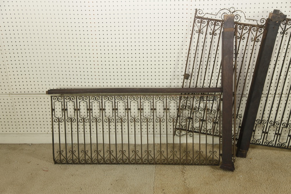 Vintage Architectural Iron Work Bank Teller Window