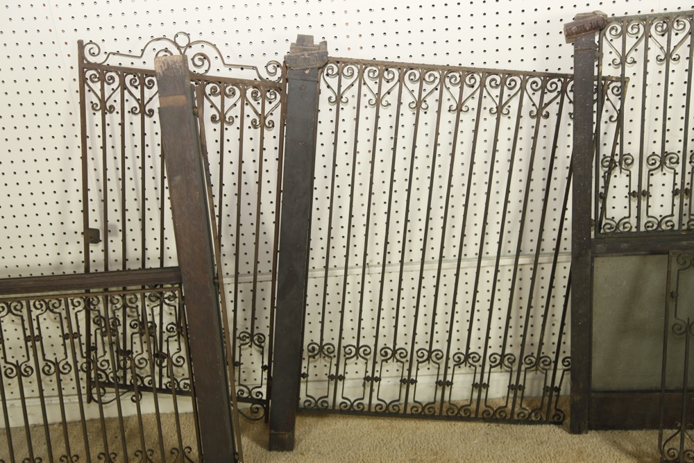 Vintage Architectural Iron Work Bank Teller Window