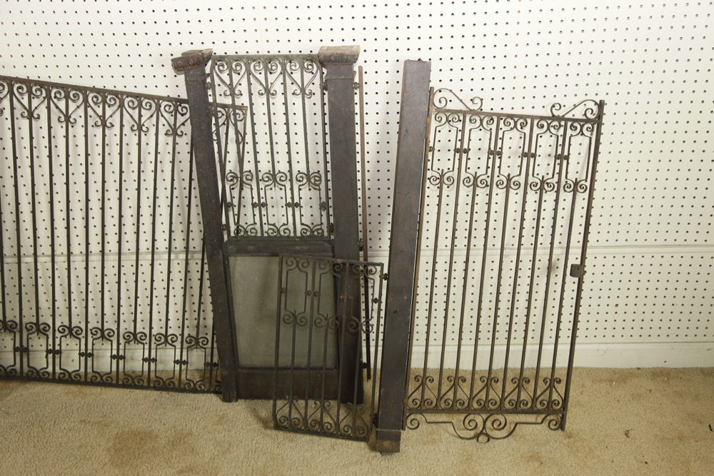 Vintage Architectural Iron Work Bank Teller Window