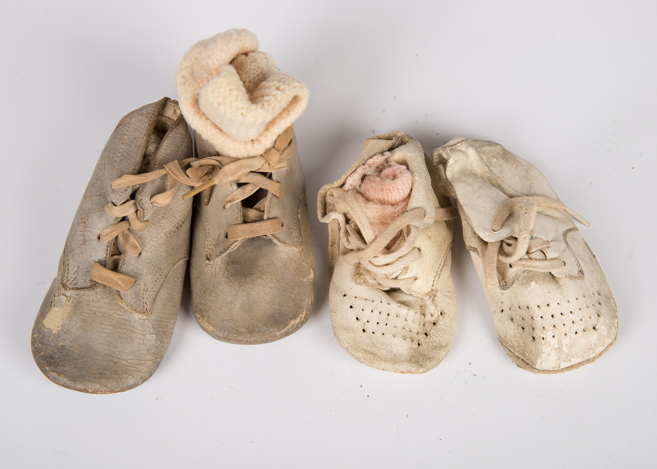 Two Pairs of Vintage Baby Booties