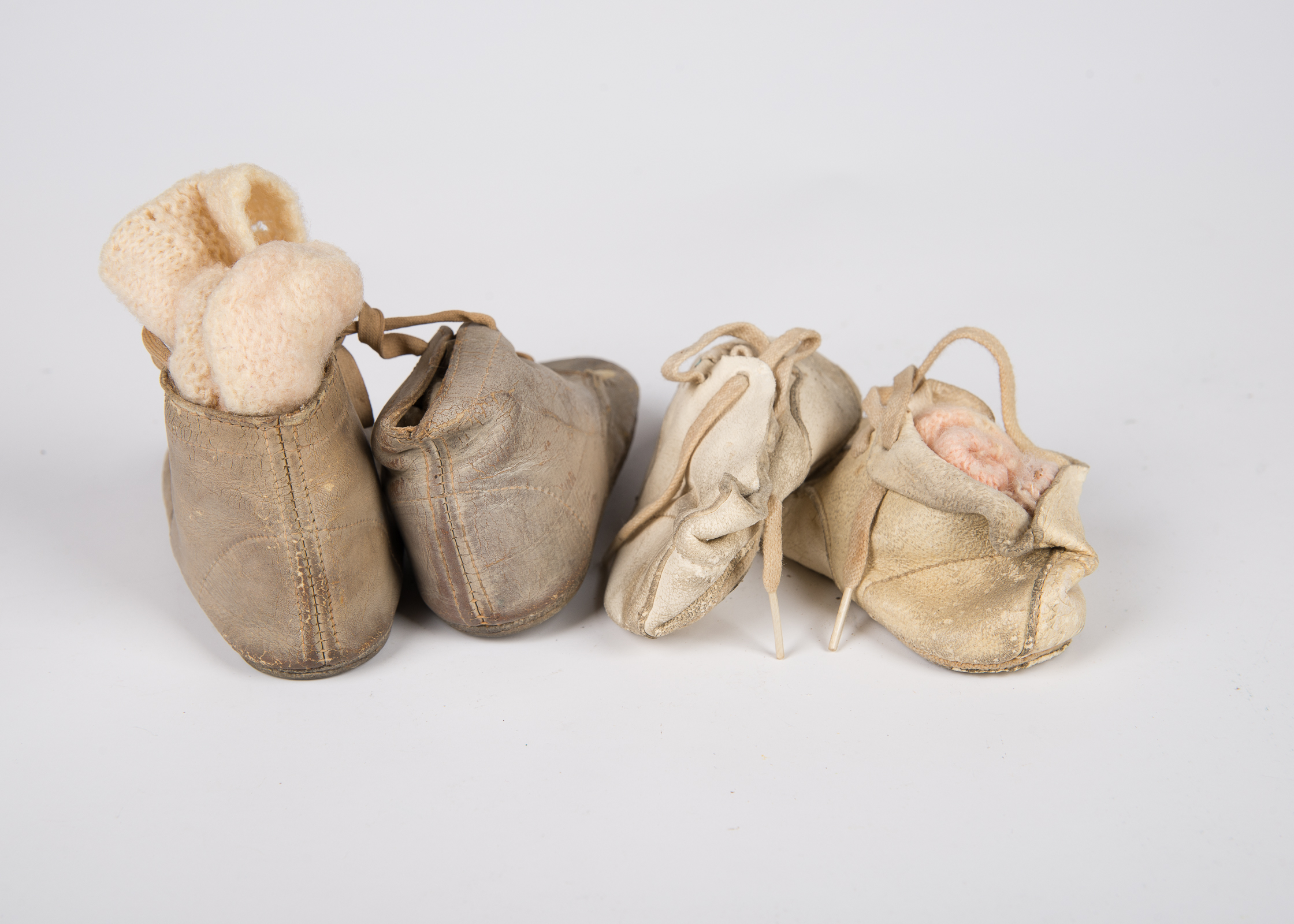 Two Pairs of Vintage Baby Booties