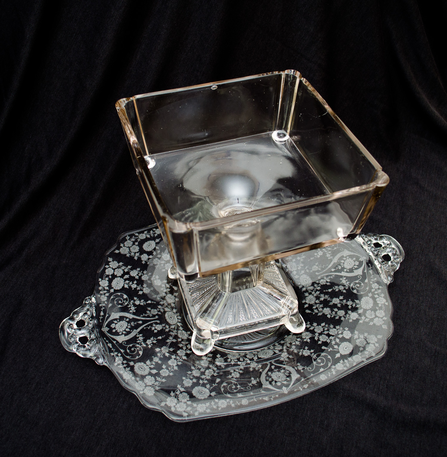 Vintage Pressed and Etched Glassware