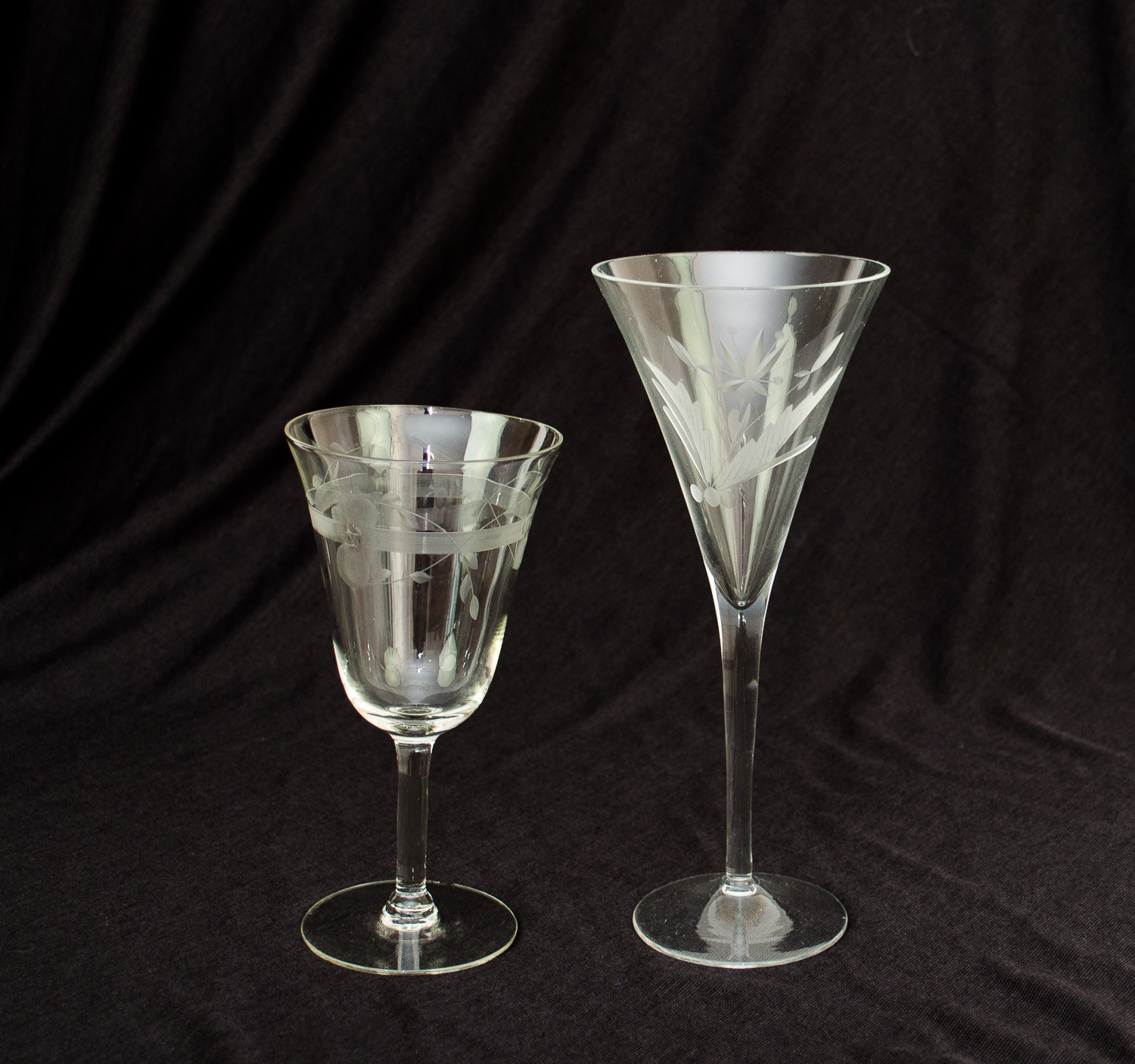 Vintage Pressed and Etched Glassware
