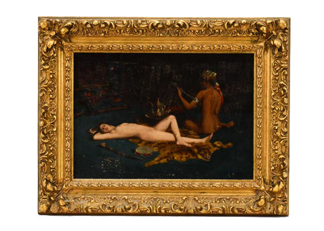 Early 20th Century Oil Painting of Odalisque