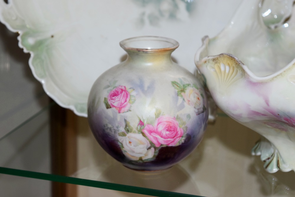 Antique "RS Prussia" Porcelain Plates, Basket and Tureen