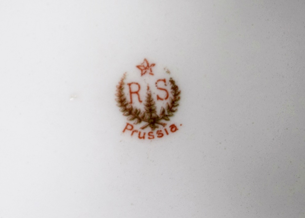 Antique "RS Prussia" Porcelain Plates, Basket and Tureen