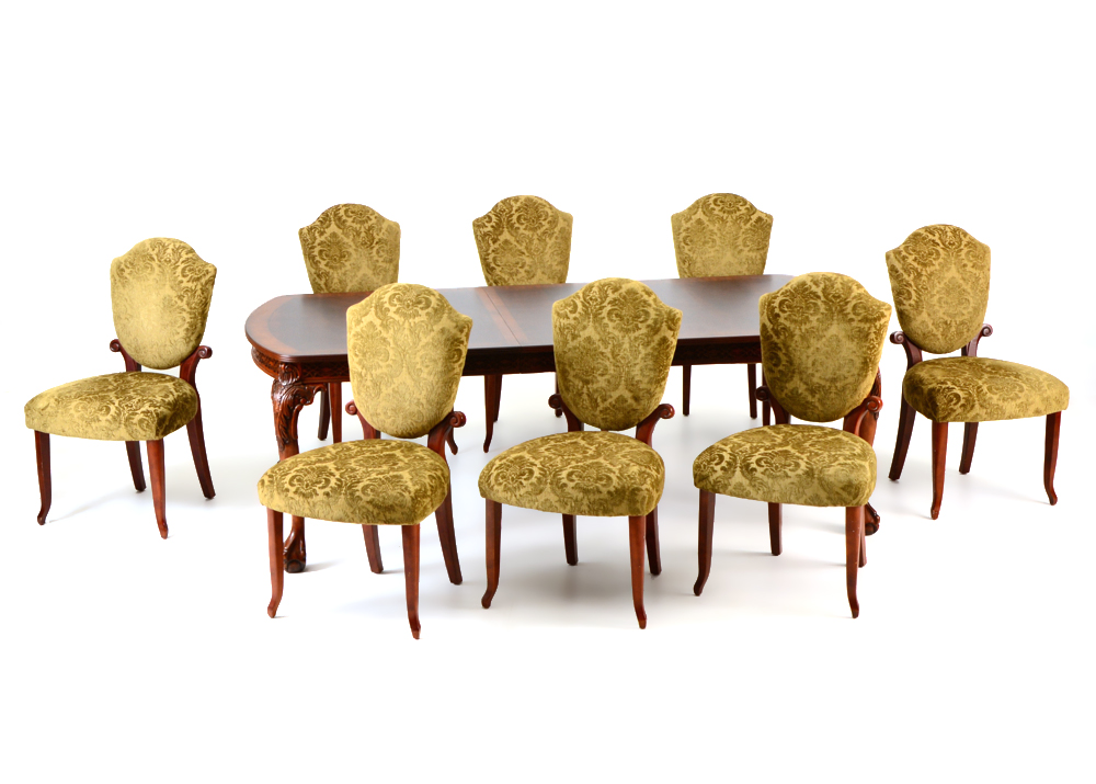 Chippendale Style Dining Table and Bombay Chairs