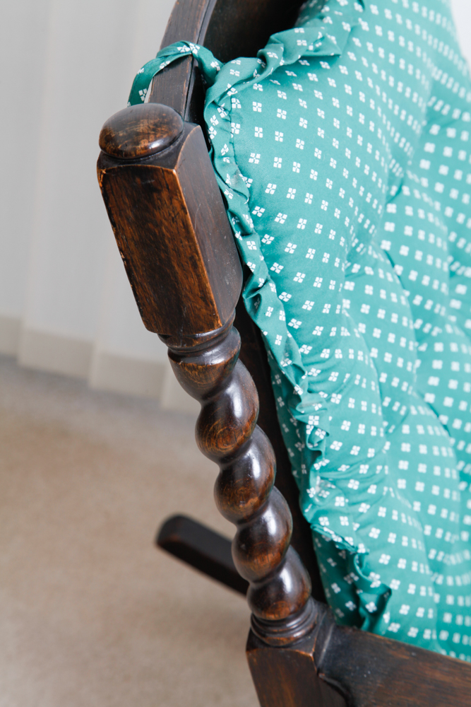 Antique Oak Caned Seat Rocking Chair