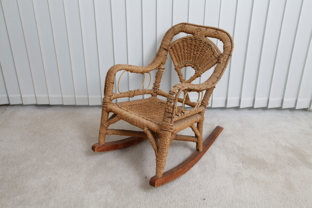 Antique Wicker Childs Rocking Chair