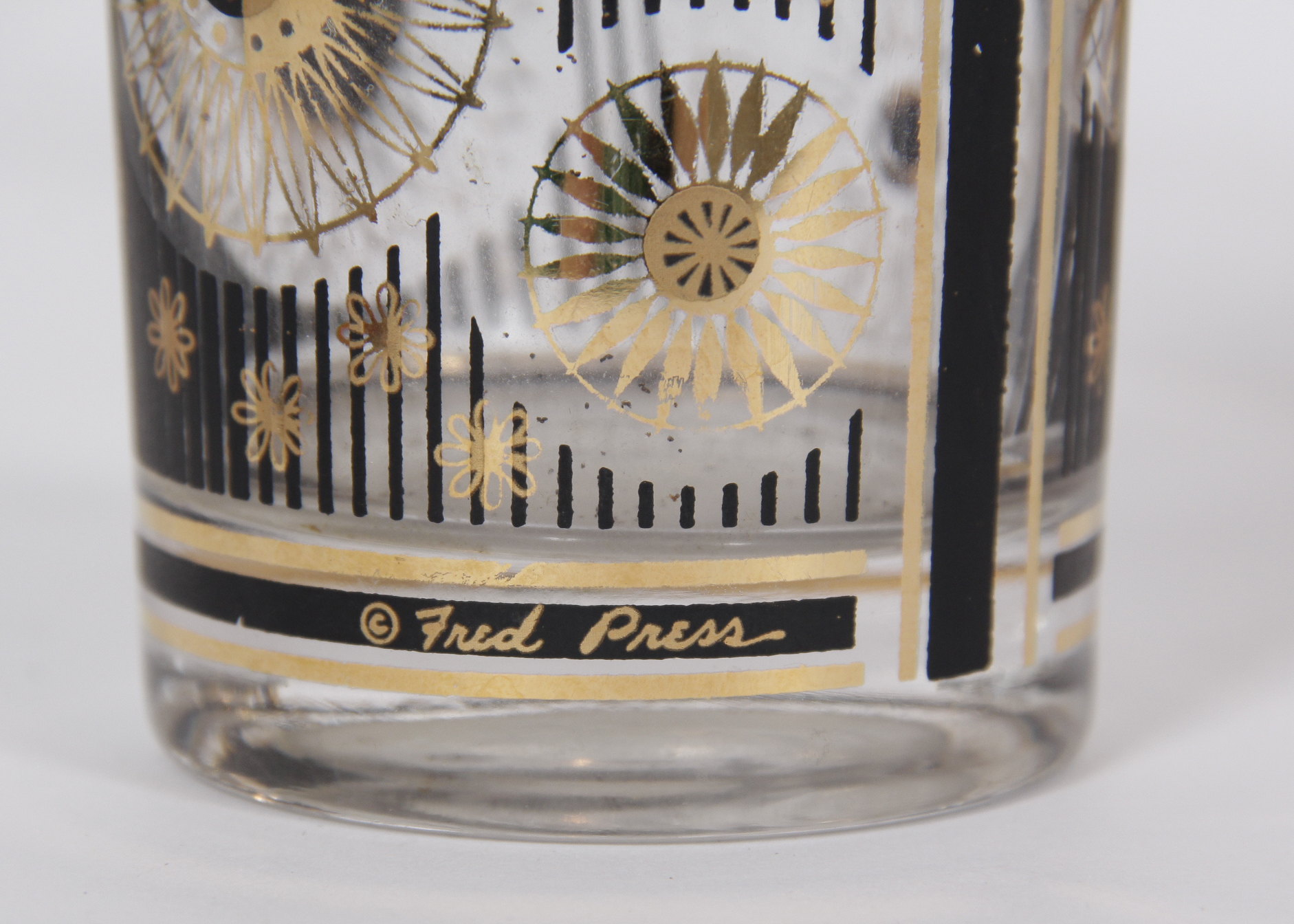 Fred Press Mid Century Modern Cocktail Glasses