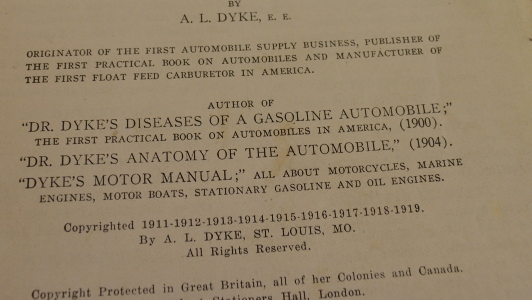 "Dyke's Automobile and Gasoline Engine Encyclopedia" Hardcover
