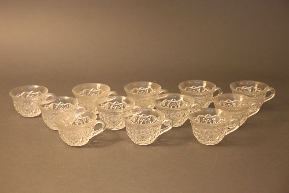 Assortment of Pressed Glass Kitchen Items