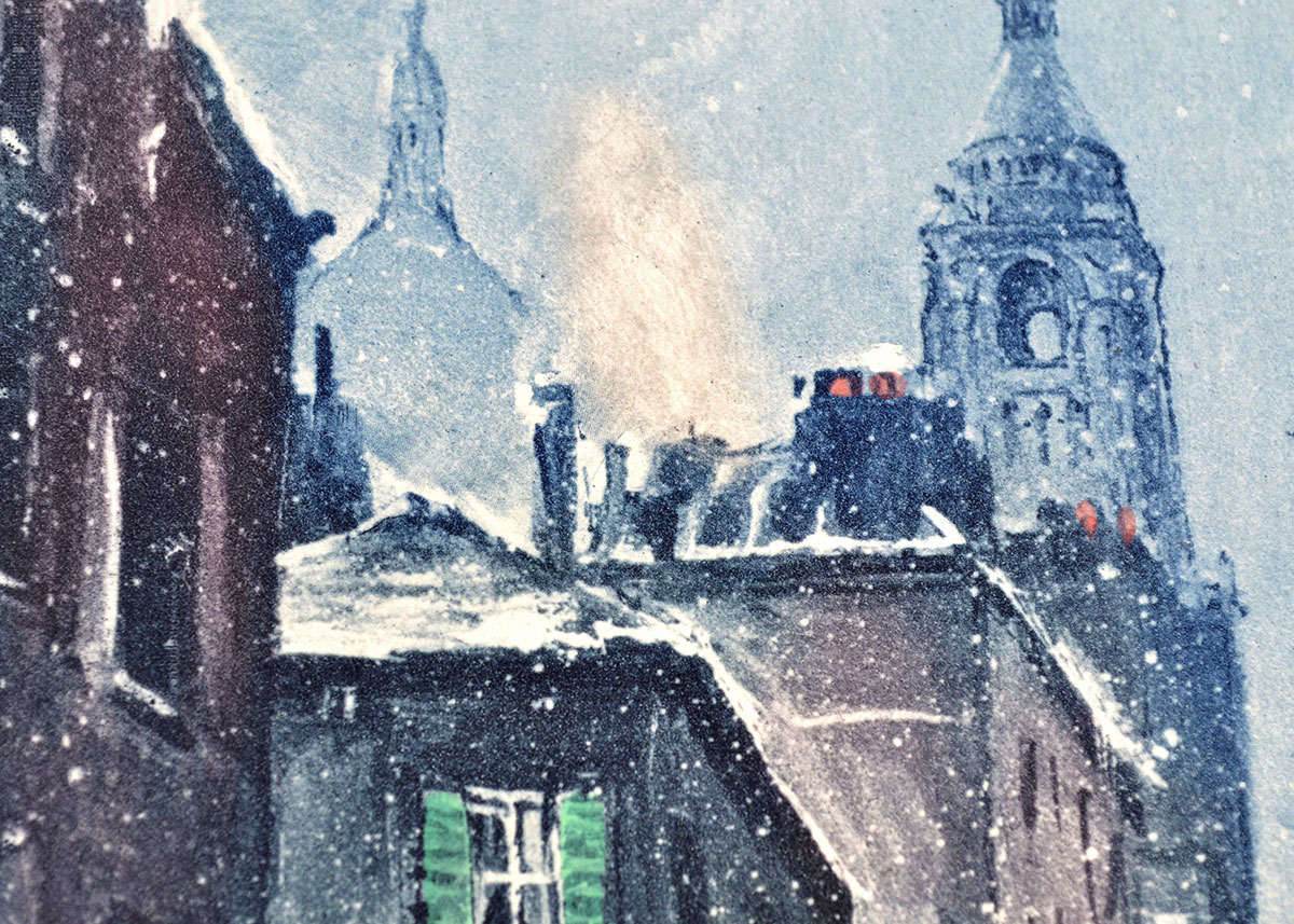 Vintage Hand Colored Etchings by Marcel Julien Baron