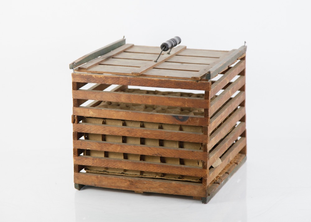 Antique Wooden Egg Crate
