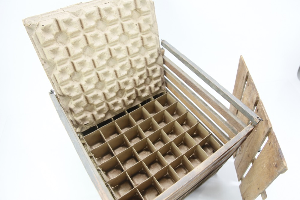 Antique Wooden Egg Crate