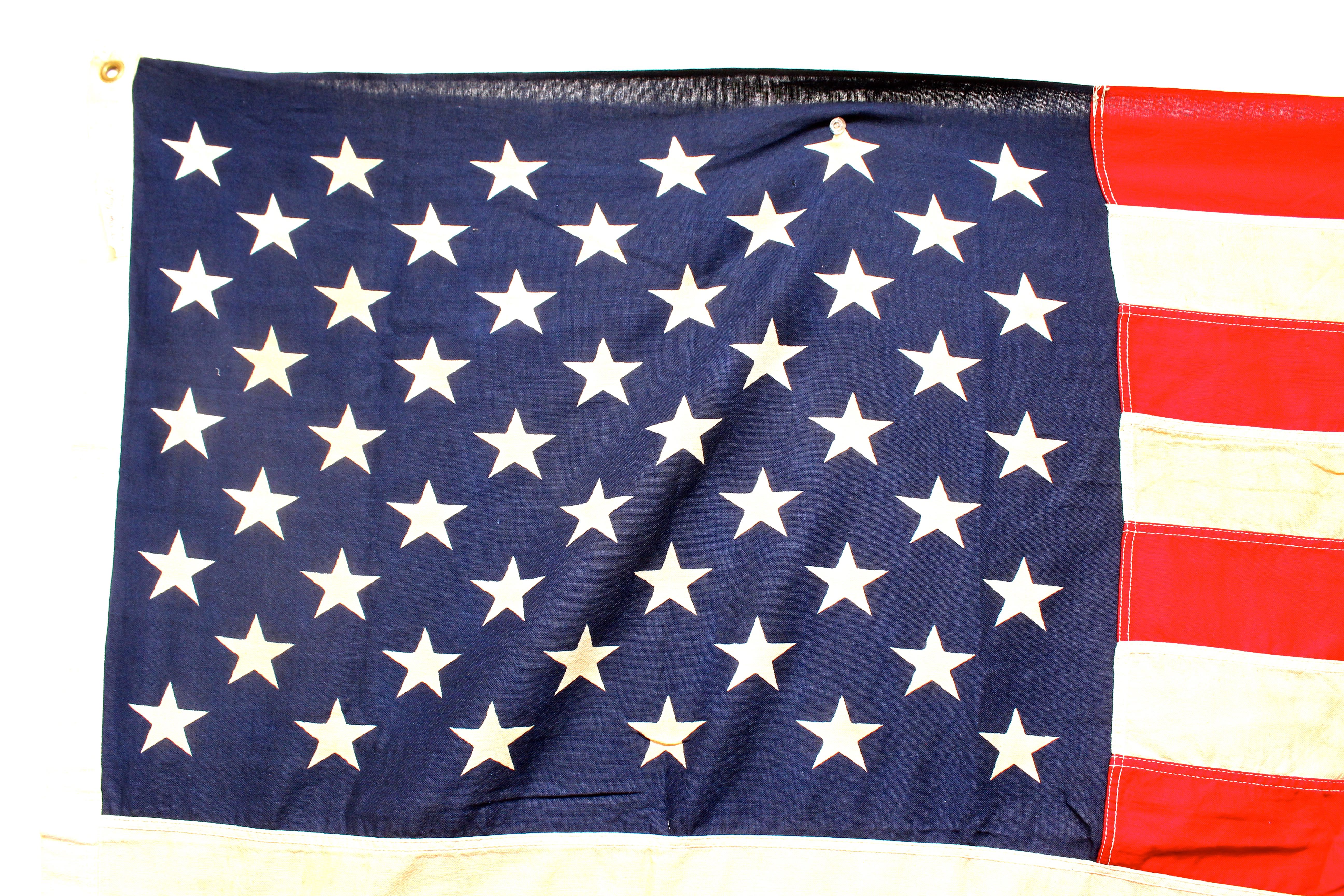 Blue Star Service Flag and Two American Flags