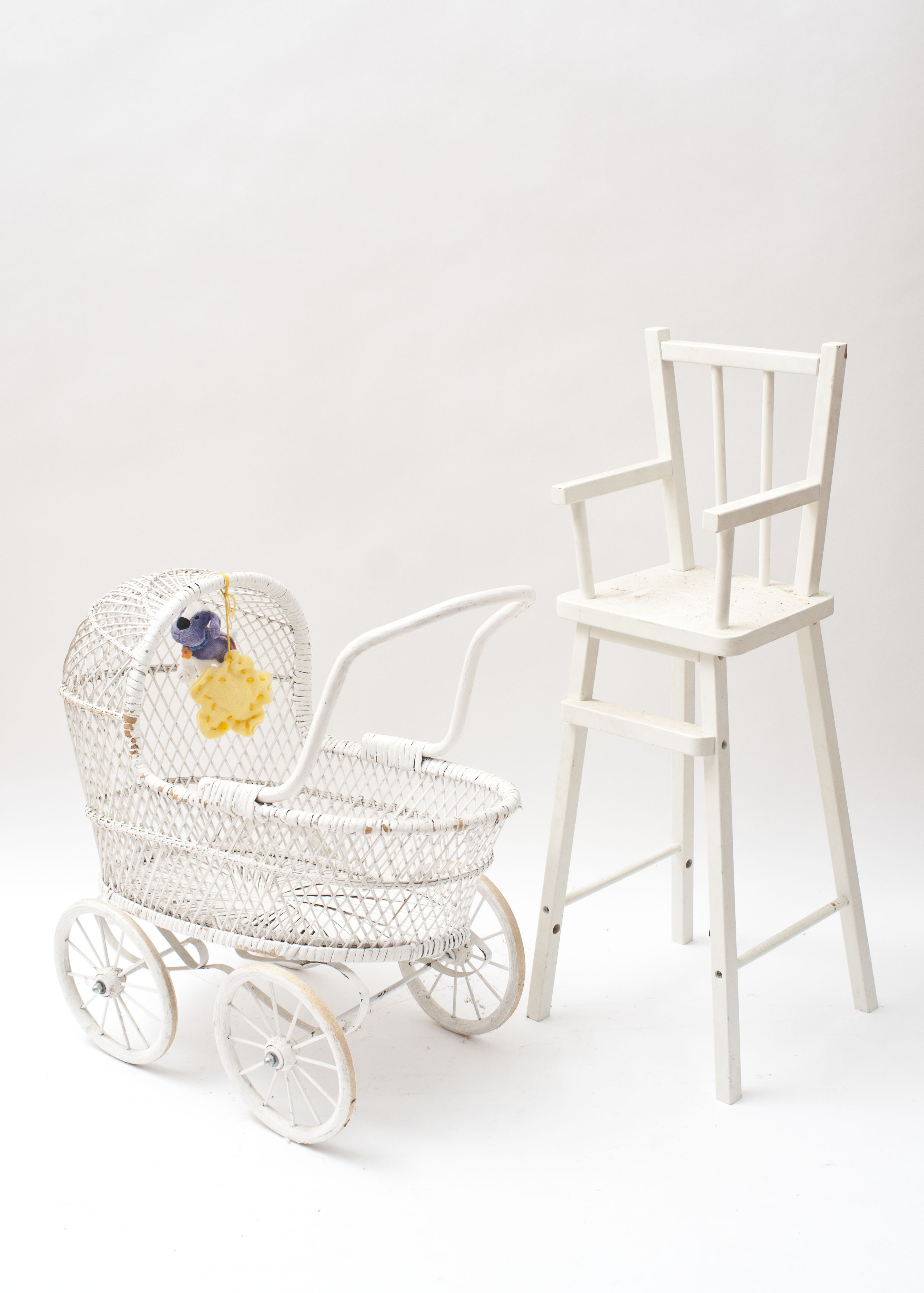 Doll High Chair and Stroller
