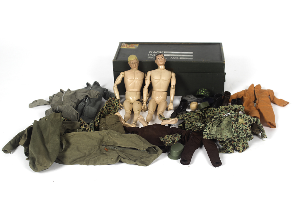 Vintage G.I. Joe FootLocker, Clothing, and Action figures