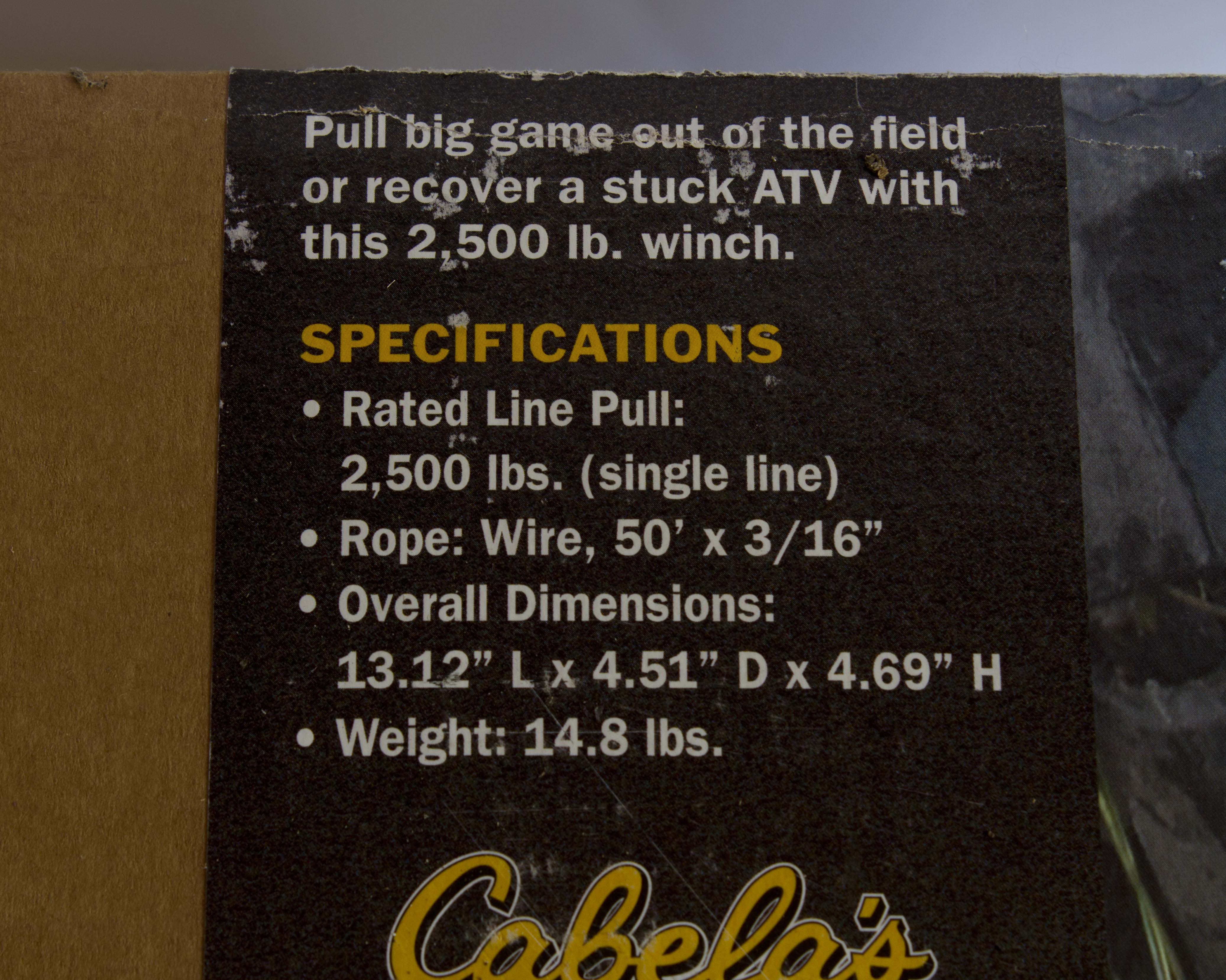 Cabela's Trail Tamer 2500 ATV Winch