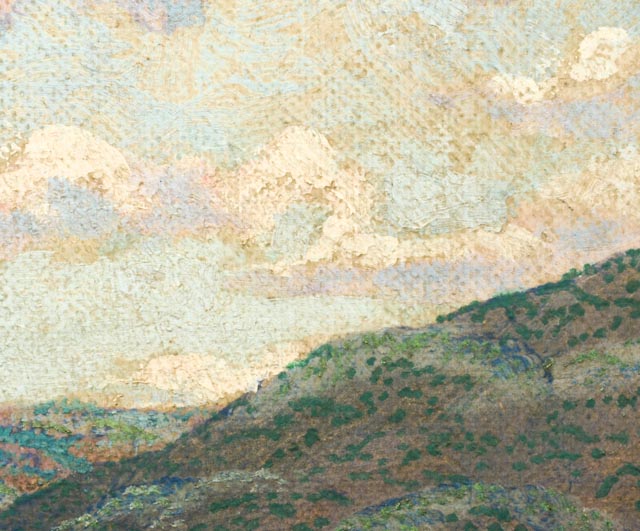 Original Walter King Stone Landscape Painting Circa 1944