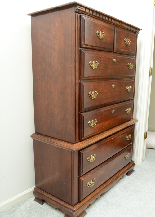 Federal Style Cherry Highboy Dresser