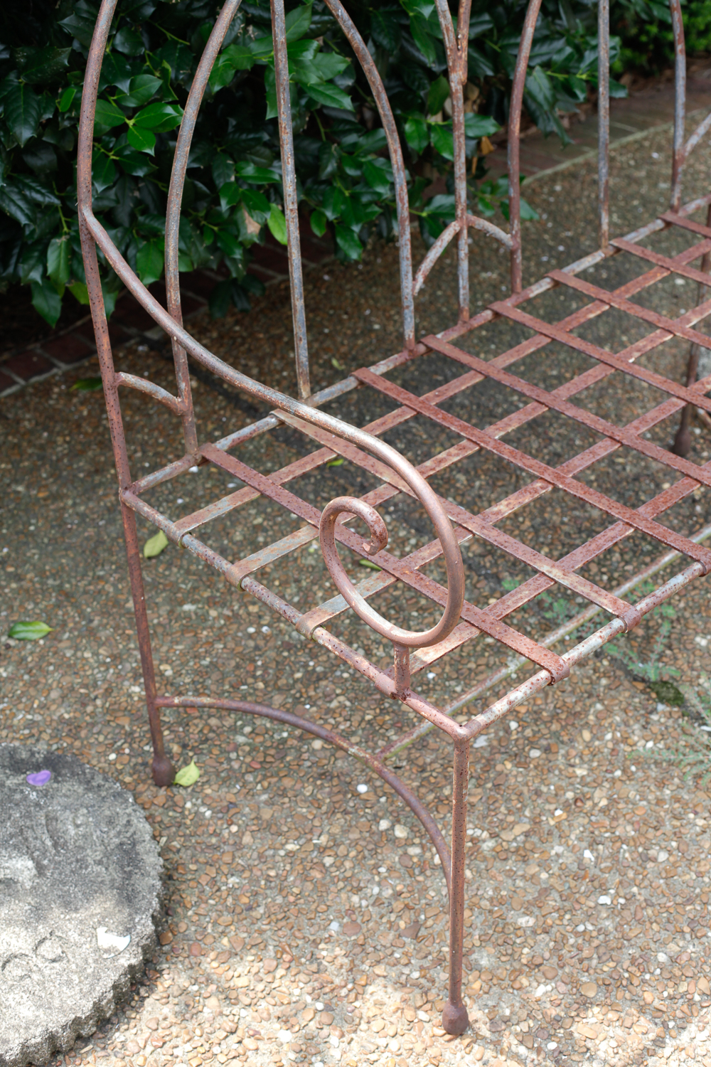 Rustic Iron Bench