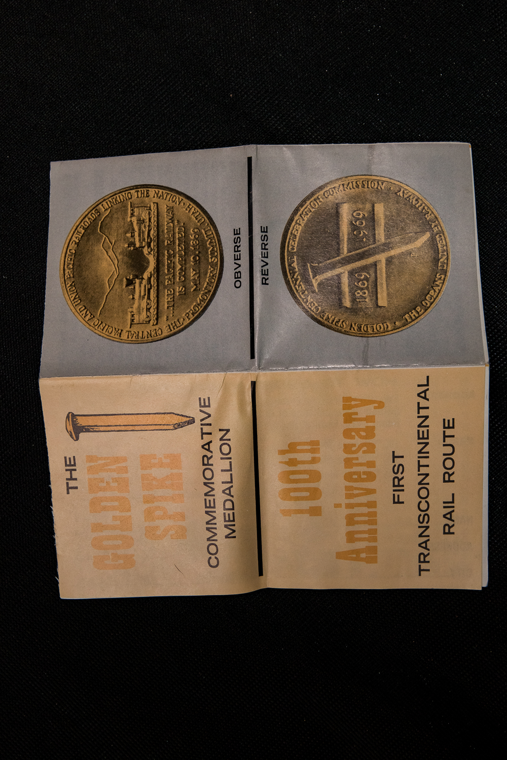 Bronze 1969 Golden Spike Centennial Medal