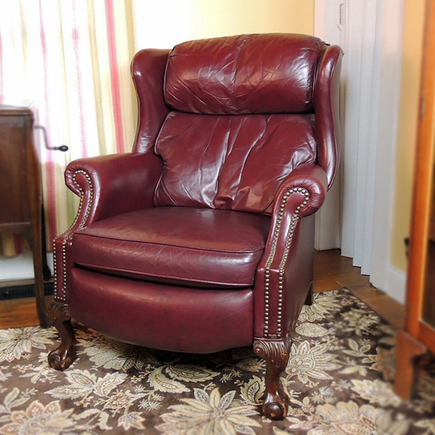 Bradington Young Leather Wing Back Recliner