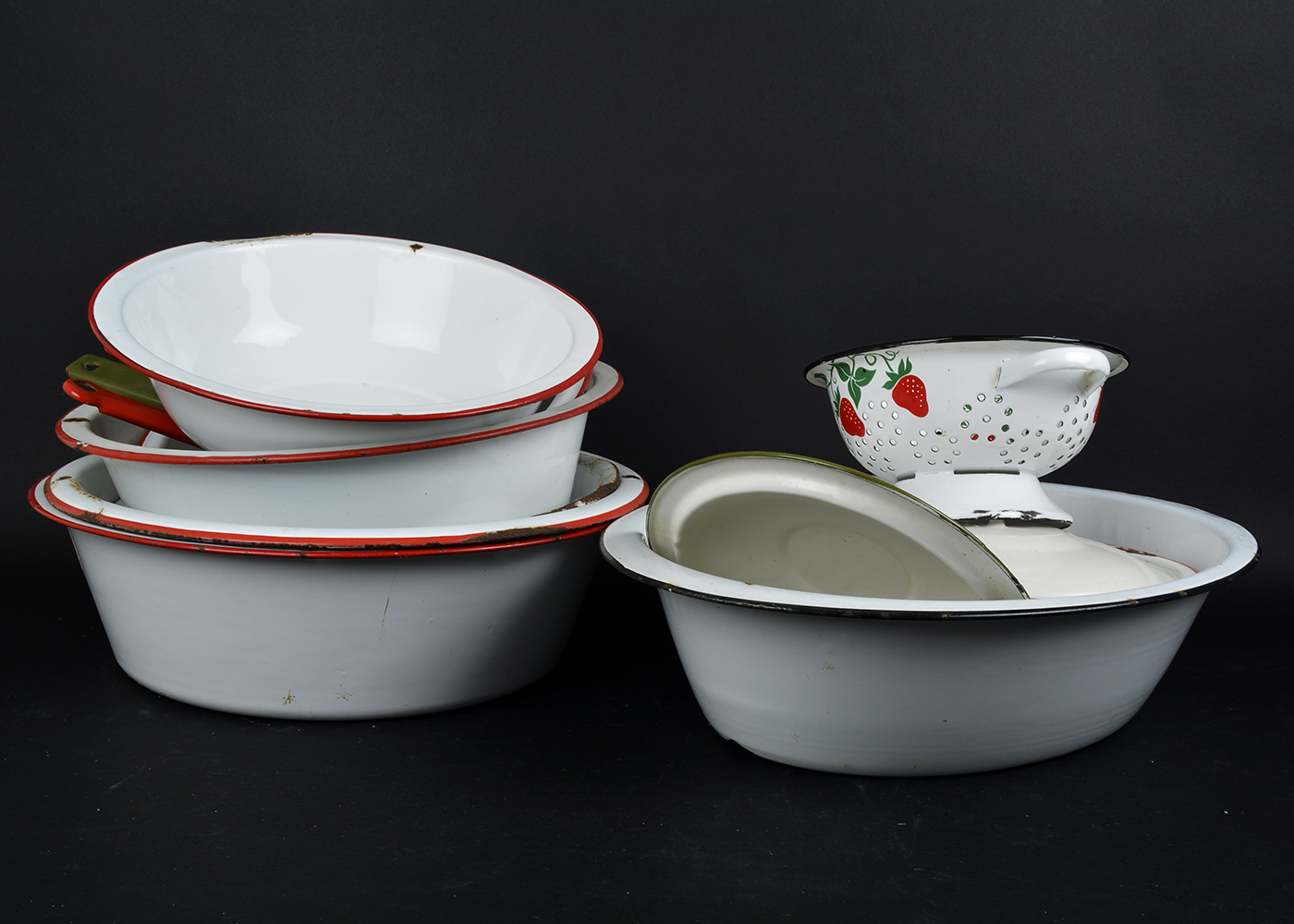 Vintage White Enamelware