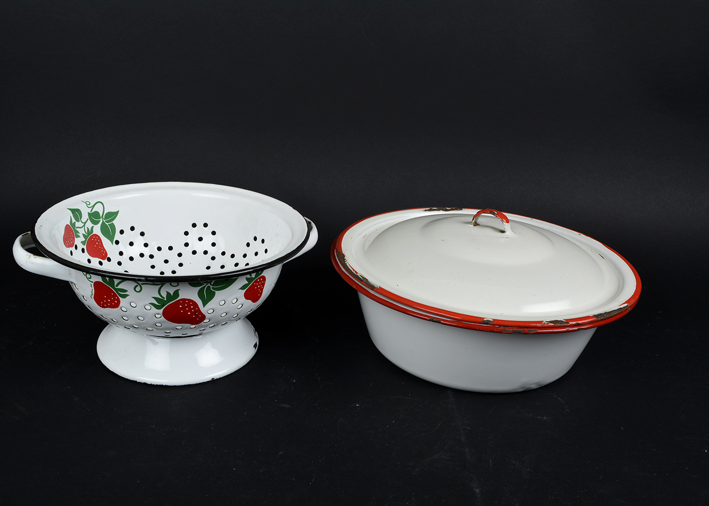 Vintage White Enamelware