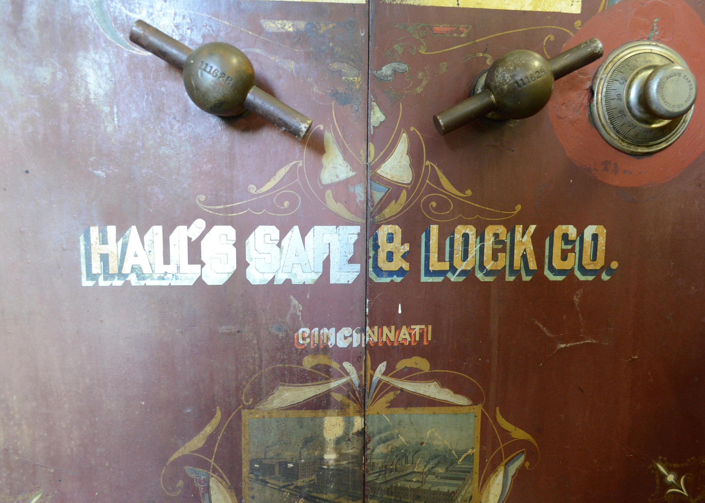 Large Antique Hall's Safe & Lock Co. Safe