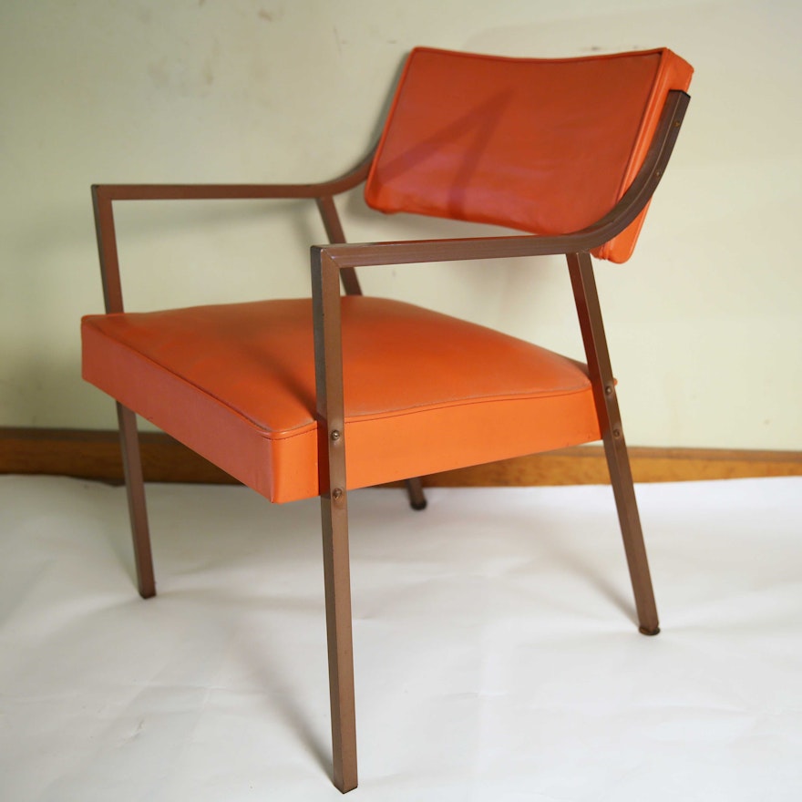 Mid Century Modern Chair With Metal Frame