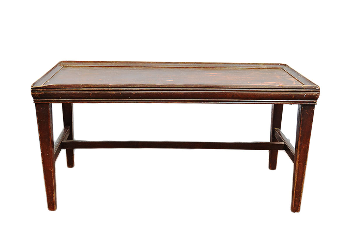 Natural Dark Wood Side Table