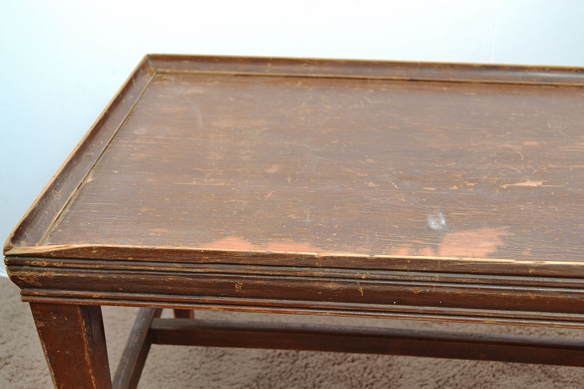 Natural Dark Wood Side Table