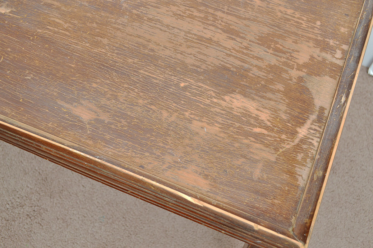 Natural Dark Wood Side Table