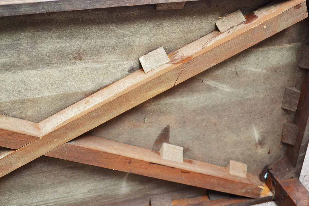 Natural Dark Wood Side Table