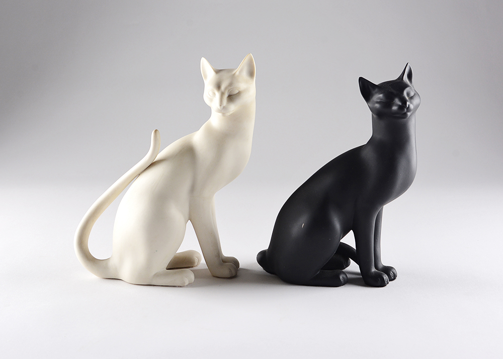 Black and White Cat Figurines