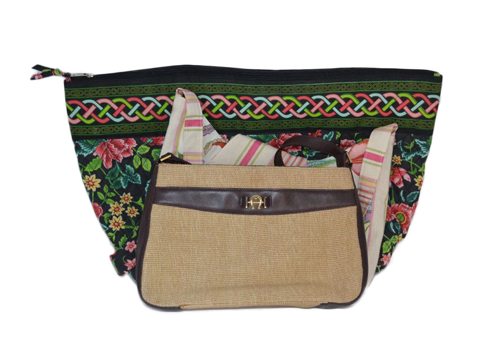 Collection of Handbags With Floral Motifs