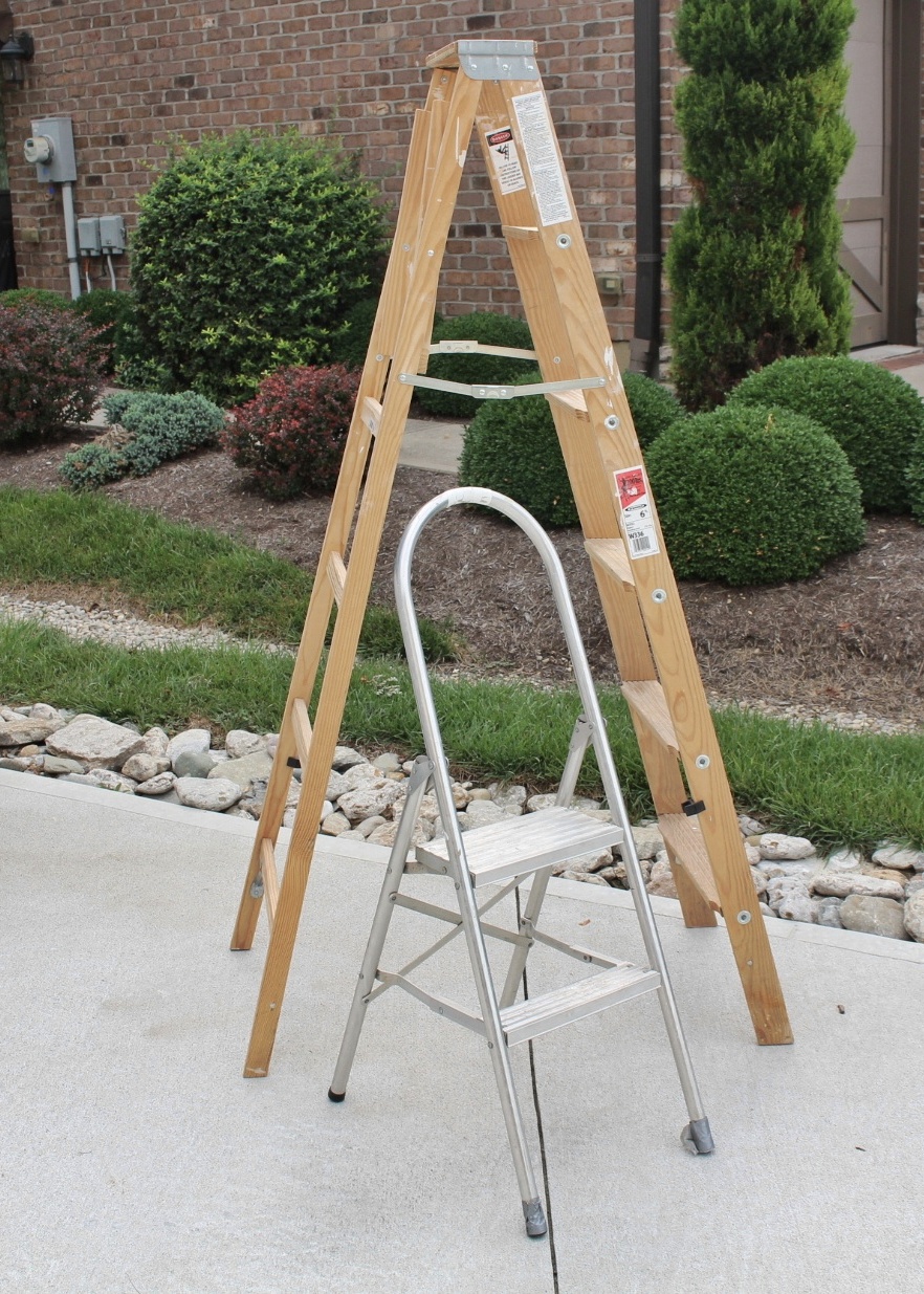 Werner 6Ft. Wood Step Ladder and Aluminum Step Ladder