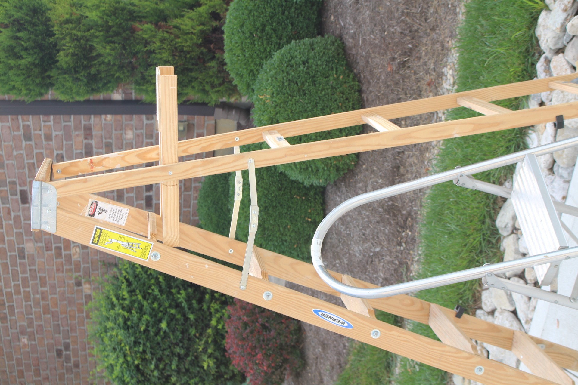 Werner 6Ft. Wood Step Ladder and Aluminum Step Ladder